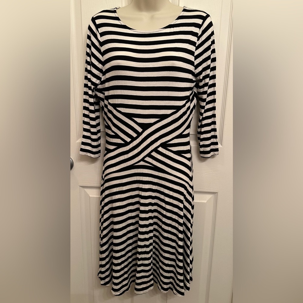 Black and White stripped dress